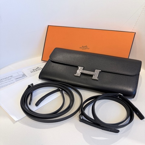 Hermes✨Constance to go 蜥蜴釦 台灣購澳洲 黑色 W刻