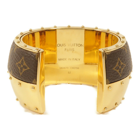 LOUIS VUITTON 金屬/Monogram Wild LV Cuff M手鐲
