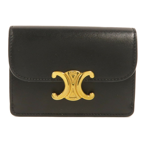 CELINE 牛皮皮革Card Holder With Flap Triomphe卡片套
