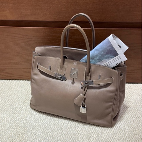 【震撼撿漏價✨全網最低價】Hermes/愛馬仕 Birkin 35 大象灰 銀扣