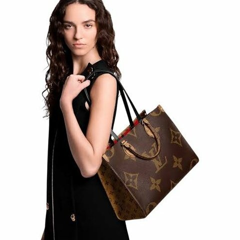 LV Louis Vuitton Onthego  Onthego  經典老花拼接托特包｜一眼淪陷的百搭神包！ ✨ (焦糖x卡其棕) 兩用包/手提包、肩背包  包身硬挺 背帶狀態佳