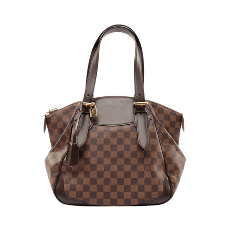 LOUIS VUITTON LV 路易威登 Verona MM 肩背包 棕色 棋盤格帆布 N41118