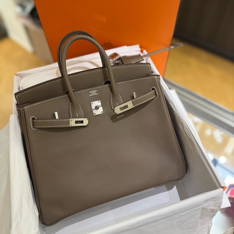 【震撼撿漏價✨全網最低價】Hermes/愛馬仕 Birkin 25 大象灰 銀扣