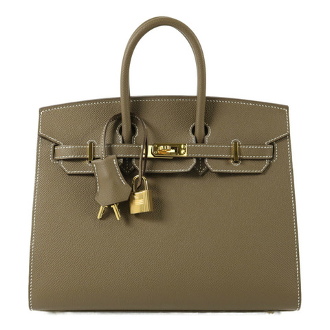 HERMES Epsom皮革Birkin 25手挽袋Etoupe