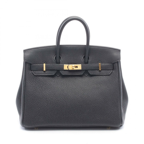 愛馬仕 Birkin 25 手提包 D Togo 皮革 黑色 二手 女士 GHW