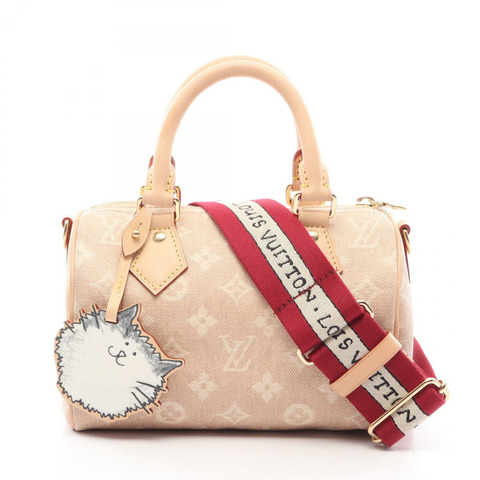 路易威登 Speedy Bandouliere 20 單肩手提包 M15151 米色迷彩圖案二手