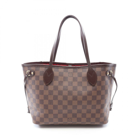 路易威登 Neverfull PM 手提包 N51109 Damier 皮革 Ebene 二手女士