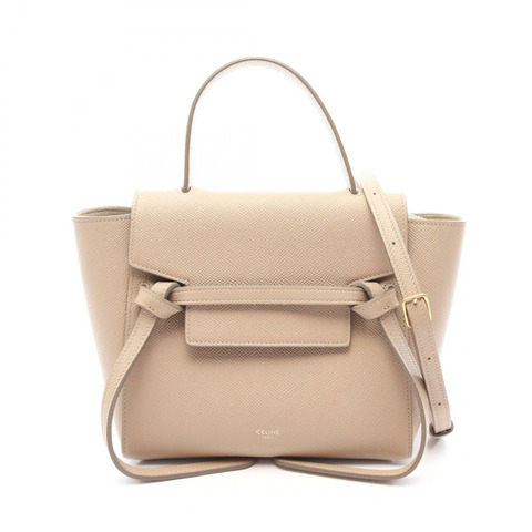 CELINE Belt bag nano 肩斜背包 皮革 米色 二手 女士