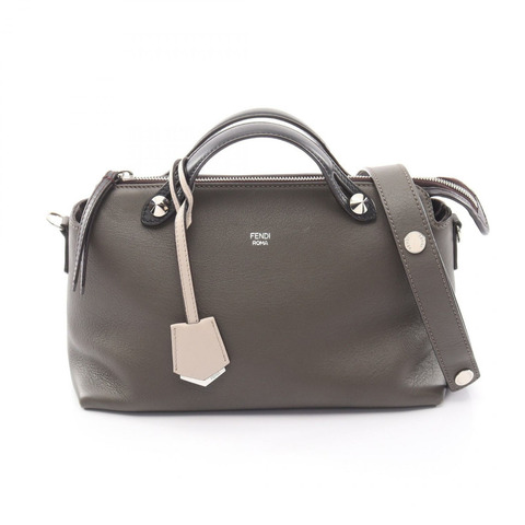 FENDI BY THE WAY 中型單肩斜背包 8BL124 皮革 灰色 黑色