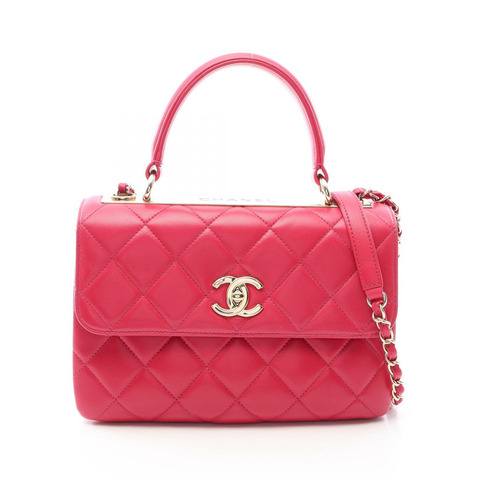香奈兒 (CHANEL) Trendy CC 鏈條斜挎單肩小號手提翻蓋包 羊皮 金色五金