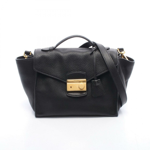PRADA VIT.DAINO 肩挎斜背包 BT0962 黑色真皮二手女款