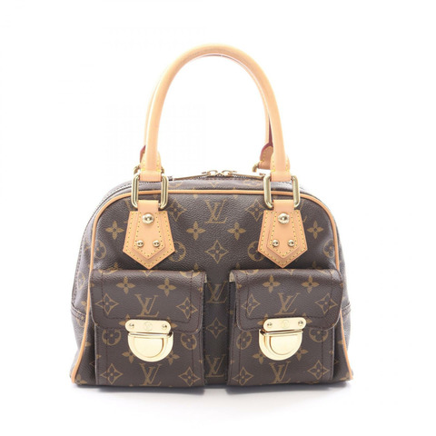 路易威登 Manhattan PM 手提包 M40026 Monogram 帆布皮革棕色二手 LV