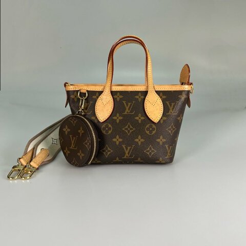 LV M46705 NEVERFULL BB 奶茶背帶包