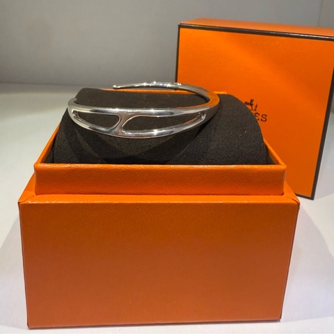 【2025台灣專櫃購證】Hermès 愛馬仕 Chaine d'ancre Punk純銀手環