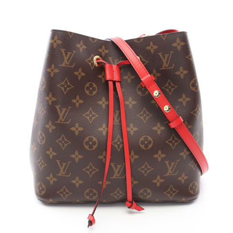 路易威登 Neonoe 斜背包 M44021 Monogram 皮革 Coquelicot