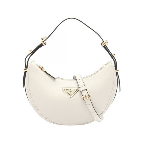 PRADA SOFT CALF ARCE 單肩斜背包 白色二手女士皮革
