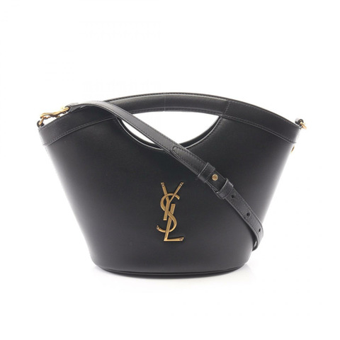 SAINT LAURENT PARIS Celia 迷你單肩手提包 791069 黑色皮革 二手 女士