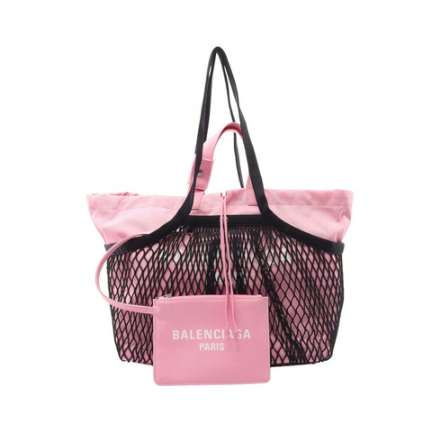 BALENCIAGA 24/7 中型托特包 單肩手提包 7918092AA465869 帆布 粉紅色 全新