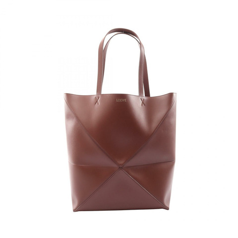 LOEWE Puzzle Fold 大單肩包 B933Q18X014783 皮革 棕色 女士