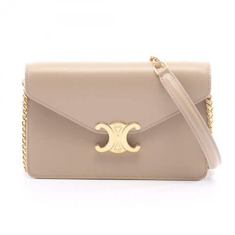 CELINE Margot Triomphe 肩挎斜背包 10L033DPV03SA 皮革 米色