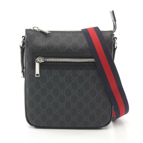 GUCCI GG Supreme 小號肩斜背包 792082FADJA1042 帆布皮革 BK