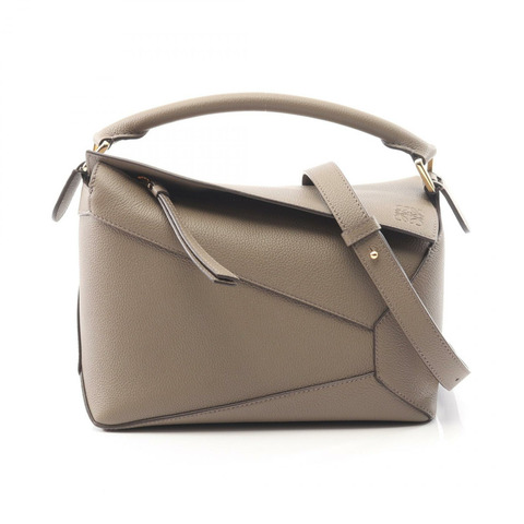 LOEWE Puzzle Edge 小號單肩斜背包 A510P60XAW3170 皮革 灰色