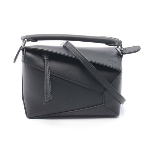 LOEWE Puzzle Edge 迷你肩斜背包 A510P88X491100 黑色皮革
