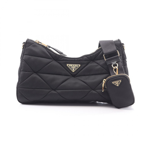 PRADA Re-Nylon TESSUTO QUILTING 肩斜背包 1BC232RDJNF0632 黑色