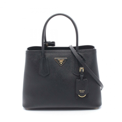 PRADA 雙肩斜背手提包 1BG8872A4AF0002 Saffiano 黑色