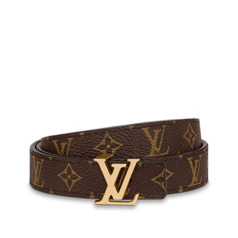 ［全配］Louis Vuitton（LV）路易威登  20毫米老花帆布拼黑色牛皮雙面皮帶 85 M0431X