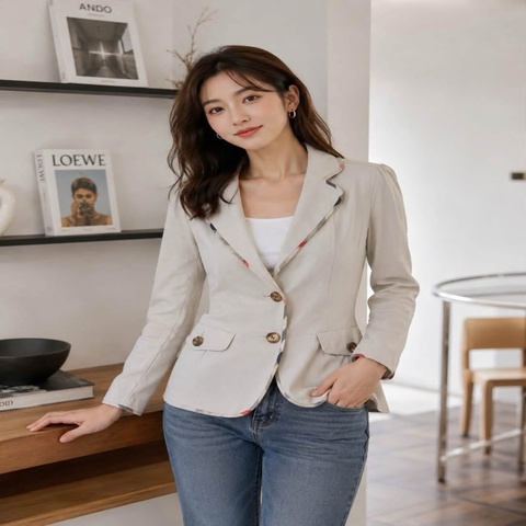 BURBERRY 倫敦 經典格紋滾邊外套