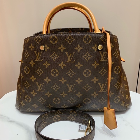 LV 路易威登Montaigne老花蒙田中號手提單肩斜挎包