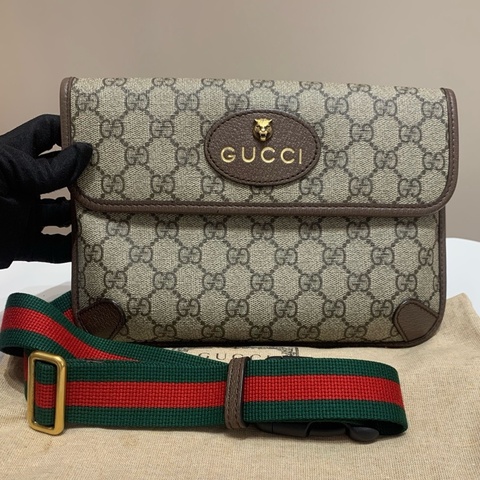 古馳Gucci虎頭腰包、胸包 034標，內里乾淨