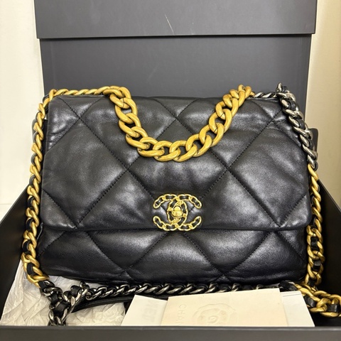 CHANEL香奈兒 19bag芯片款22年