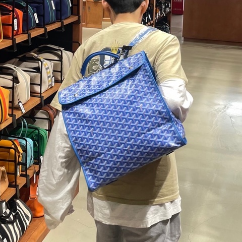 ✨Goyard｜Saint Leger藍色雙肩包｜99新