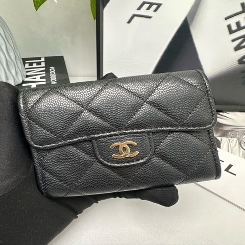 香奈兒Chanel 香奈兒 錢包 小號 黑金mini鏈條錢包