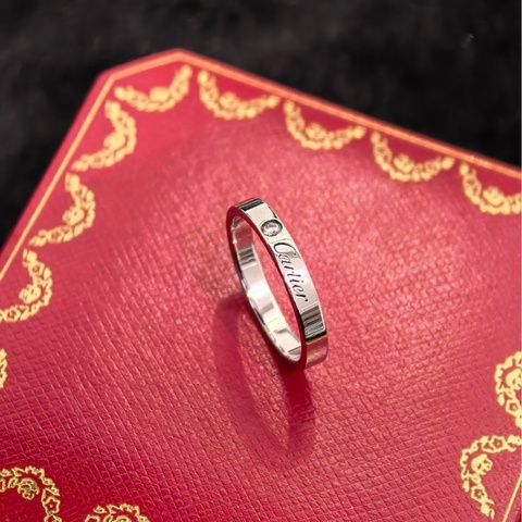 卡地亞/Cartier  B4054057    18K白金    58圈口