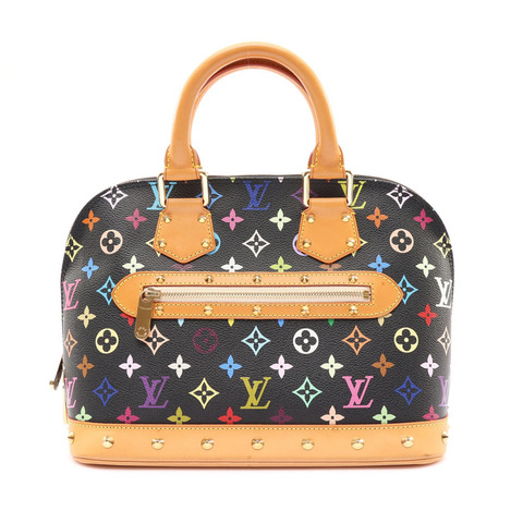 LOUIS VUITTON LV 路易威登 Alma 貝殼包 鉚釘 黑彩 原花帆布 M92646