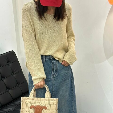 CELINE 帆布米色logo 印花手提肩背托特包 25*18*13 98新配件塵袋