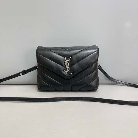 YSL LouLou黑銀全皮方胖子