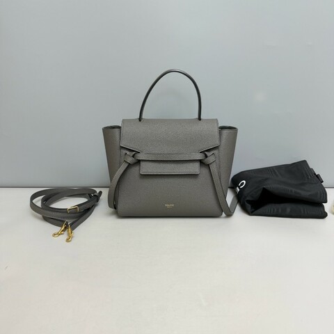 Celine 新標nano灰色荔枝紋鲶魚包