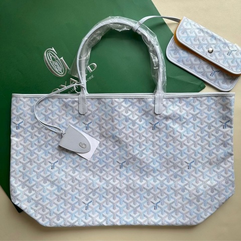 GOYARD Saint Louis 限定冰川藍 帆布拼牛皮 小號 女款 超稀有