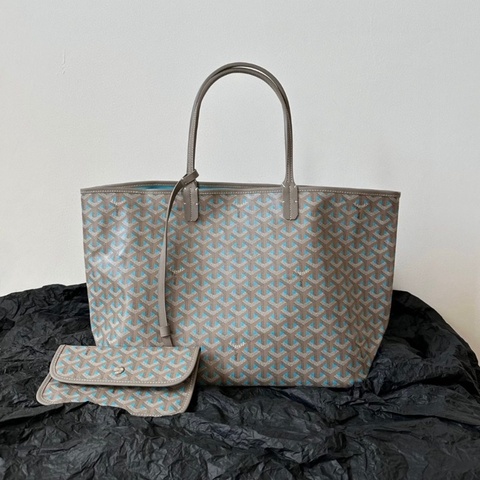 GOYARD Saint Louis 雙面 子母托特包 小號大象灰拼藍 170週年限定