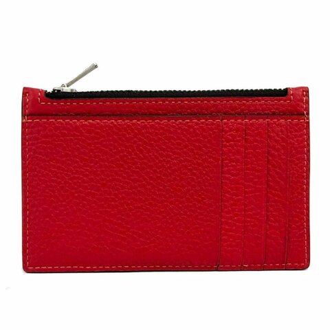[全新] COACH 男款信用卡名片卡夾零錢包(紅)