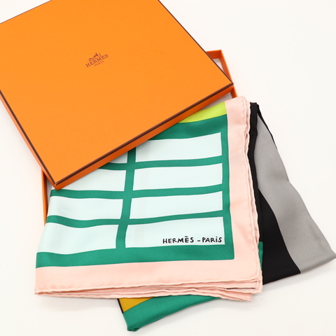 Hermès 愛馬仕 90 x 90 捲邊方巾 絲巾 | Zeta de Nathalie du Pasquier