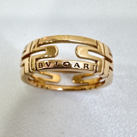 BVLGARI 寶格麗 經典設計精緻工藝 18K金戒指 玫瑰金 59碼