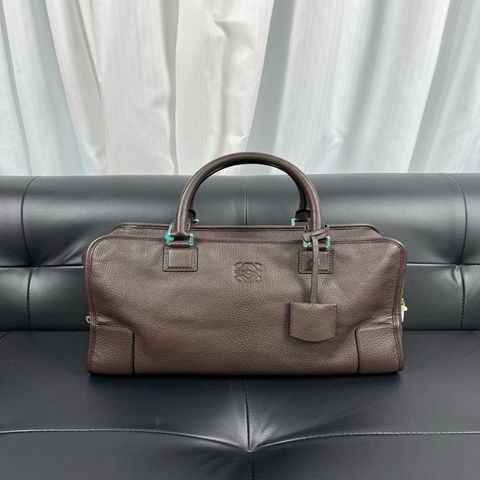 羅意威 Loewe Amazona手提包 棕色牛皮款