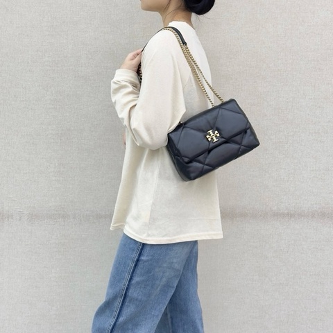 全新Tory Burch Kira 黑金小號鏈條包