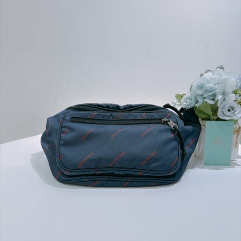 TW4975	Balenciaga 巴黎世家腰包 Belt Bag Nylon Navy/Red