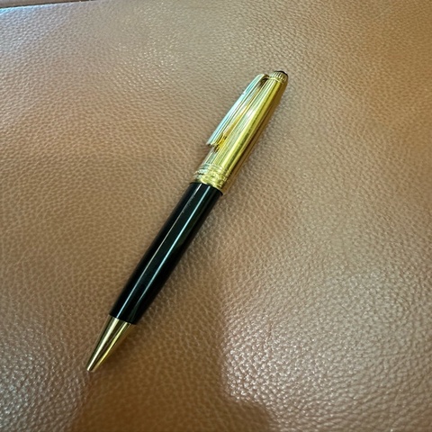 絕版真品Montblanc Meisterstück Solitaire Doué 萬寶龍經典金屬鍍金上蓋 小瑕疵
